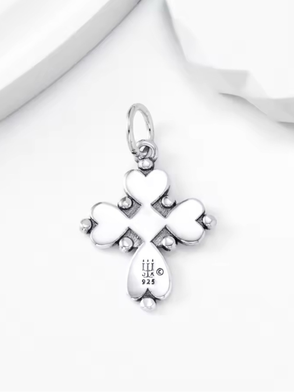 Sterling Silver Filigree Cross Pendant - Silver - Picture 4 of 5